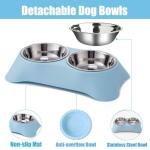 Non-Slip Stainless Steel Double Dog Bowl Set
