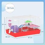 PawHut Portable 2-Tier Hamster and Gerbil Cage