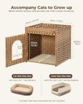 Handwoven Cat Litter Box Enclosure with Mat