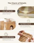 Handwoven Cat Litter Box Enclosure with Mat