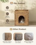 Handwoven Cat Litter Box Enclosure with Mat