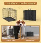 Fellie Foldable Small Dog Crate with Double Door
