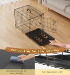 Fellie Foldable Small Dog Crate with Double Door
