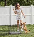 Fellie Foldable Small Dog Crate with Double Door