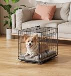 Fellie Foldable Small Dog Crate with Double Door