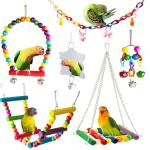 Wooden Swing Ladders & Chew Toys for Birds