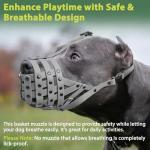 Mayerzon Lightweight Basket Muzzle for Large Dogs