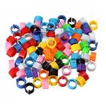 Colorful Plastic Bird Leg Rings - 100 Pack