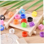 Colorful Plastic Bird Leg Rings - 100 Pack