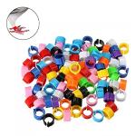 Colorful Plastic Bird Leg Rings - 100 Pack