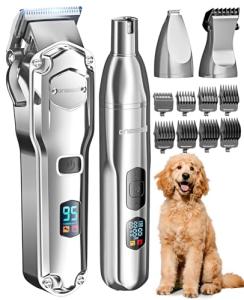 4-in-1 Dog Grooming Kit with Silent Clippers