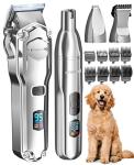4-in-1 Dog Grooming Kit with Silent Clippers