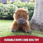 Tough Cow Toy with Squeaker for Dogs