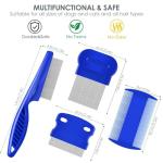 4 Pack Stainless Steel Flea and Lice Combs