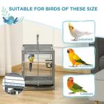Pawhut Bird Carrier with Wooden Perch and Handle