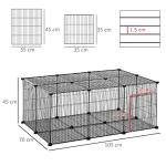 PawHut 22-Piece Pet Playpen for Small Animals