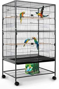 Extra Large Rolling Bird Cage with Stand
