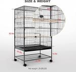Extra Large Rolling Bird Cage with Stand