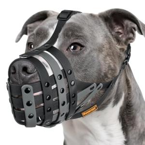 Mayerzon Lightweight Basket Muzzle for Large Dogs