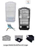 37" Metal Bird Cage for Parrots and Canaries