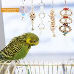8-Piece Wooden Bird Toy Set for Parrots