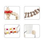 8-Piece Wooden Bird Toy Set for Parrots