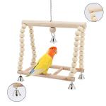 8-Piece Wooden Bird Toy Set for Parrots