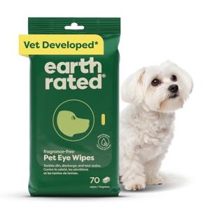Earth Rated Pet Eye Wipes for Dogs and Cats