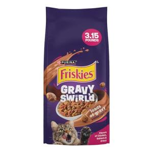 Friskies Gravy Swirl'd Dry Cat Food 3.15 lb
