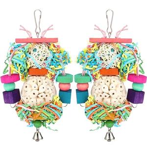 Natural Chew Ball Bird Toy for Small Birds