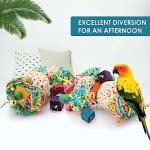 Natural Chew Ball Bird Toy for Small Birds