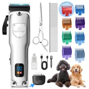 FuzzyFix Rechargeable Dog Clippers for Thick Coats
