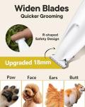 FURBONA LED Dog Paw Trimmer with Quiet Blade