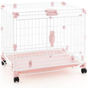 Maxmass Folding Dog Crate with Lockable Wheels