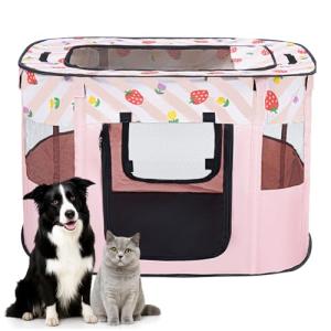 Cozy Corner Foldable Pet Playpen for Dogs and Cats