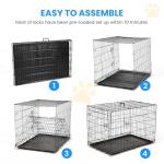 24-Inch Small Dog Crate with Double Doors