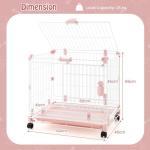 Maxmass Folding Dog Crate with Lockable Wheels