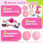8 Pack Luxury Puppy Chew Toys and Balls