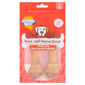 Peanut Butter Chewable Medium Bones Dog Treats