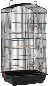 Large 37" Black & White Parrot Bird Cage
