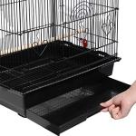 Large 37" Black & White Parrot Bird Cage