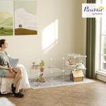 PawHut 36-Panel Metal Pet Playpen Fence
