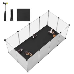 SONGMICS Indoor Pet Playpen with Removable Mat