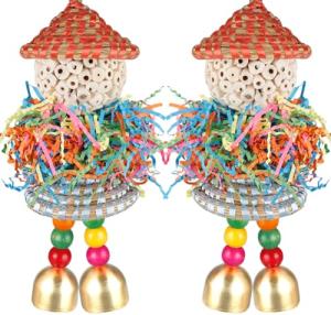Colorful Hanging Toys for Small Parrots 2PCS