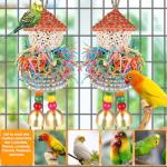 Colorful Hanging Toys for Small Parrots 2PCS
