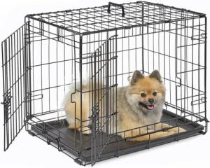 JupiterJx Foldable Dog Crate with Double Doors