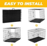 JupiterJx Foldable Dog Crate with Double Doors