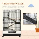 4-Level Indoor Small Animal Cage with Wheels