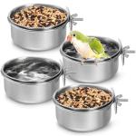 4 Pack Detachable Stainless Steel Bird Bowls