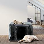 FurDreams Dog Cage Crate Cover with Mesh Doors